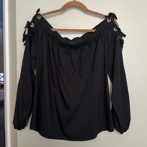 Rock & Republic Black Off the Shoulder Top